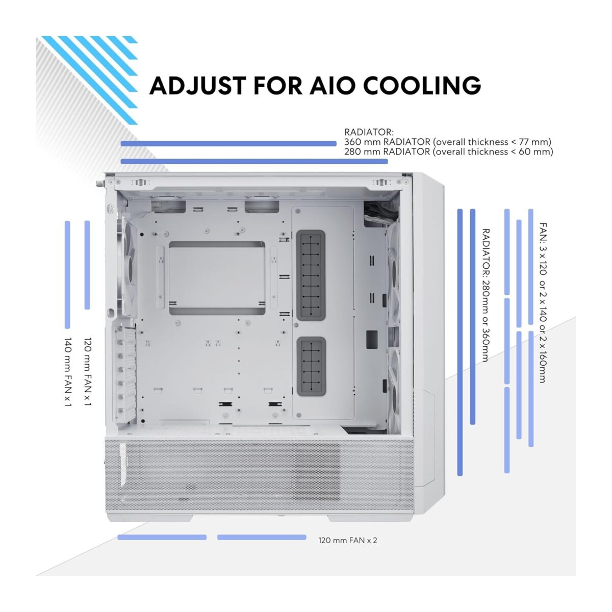 Lian Li Lancool 216 ARGB White, LANCOOL216RW - Image 3