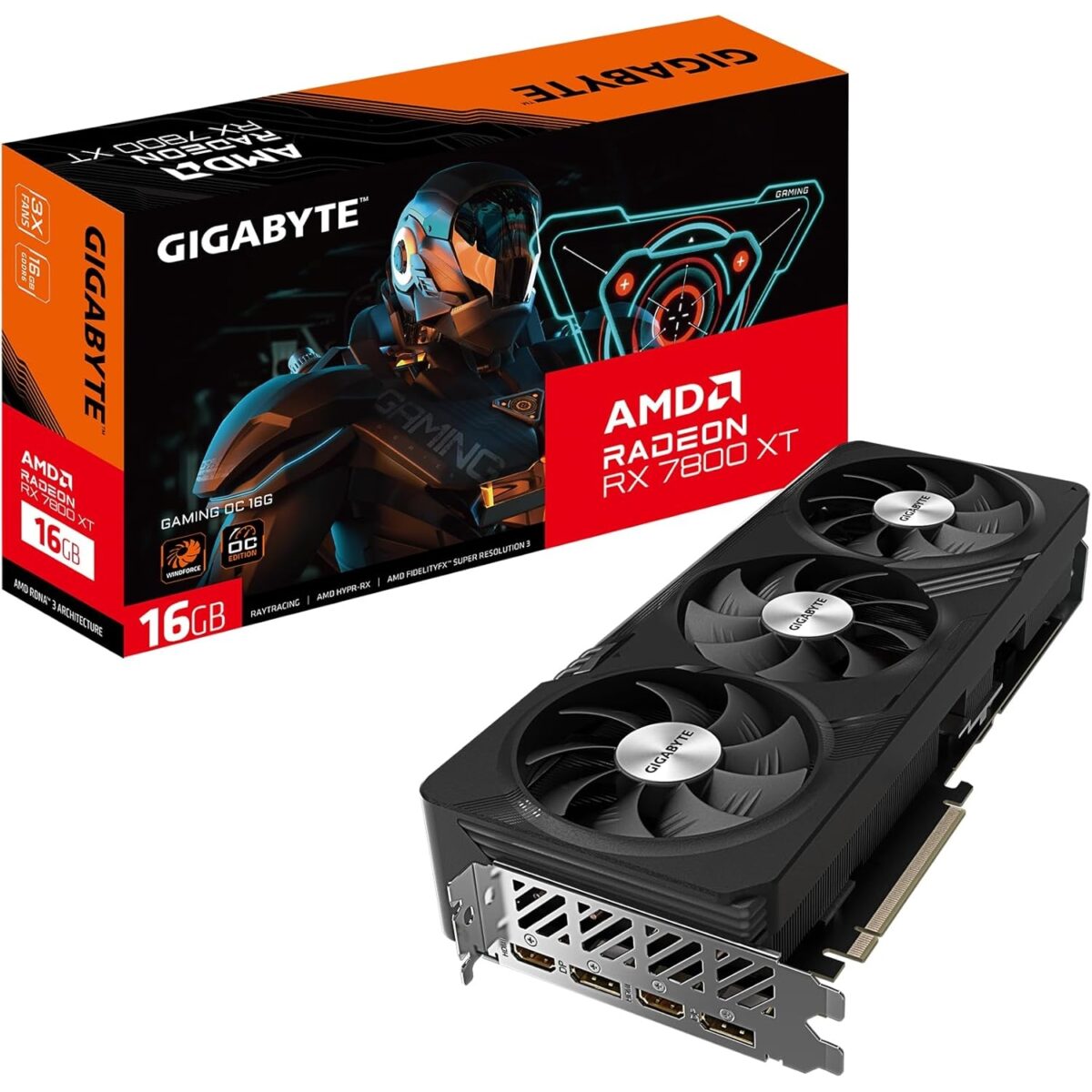 Gigabyte Radeon RX 7800 XT GAMING OC GV-R78XTGAMING OC-16GD 16GB GDDR6 256bit